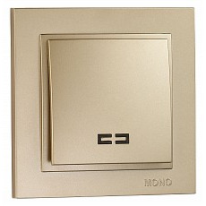 Выключатель одноклавишный с подсветкой mono electric despina 102-222225-101